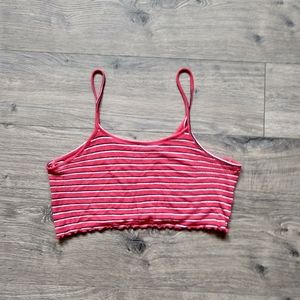 Striped cropped tank